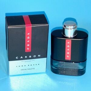 🎀 $24 - Prada Luna Rossa Carbon edt toilette Travel Mini .3oz New in Box